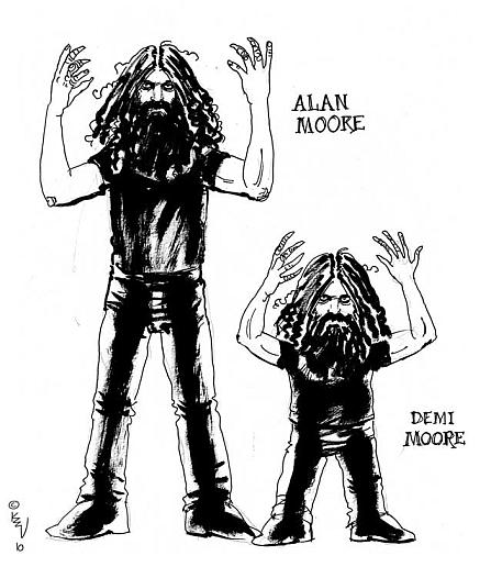 Alan Moore and Demi Moore