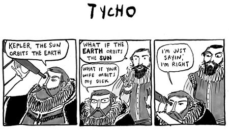 a cartoon about Tycho Brahe