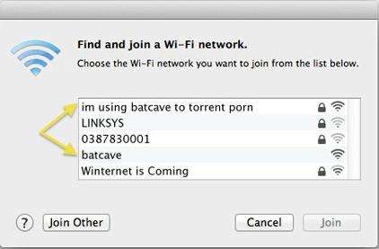 Amusing WiFi Network Names