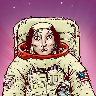 Philip Bond Drawing Of Astronaut Jan Davis