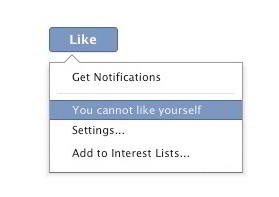 You Cannot Like Yourself